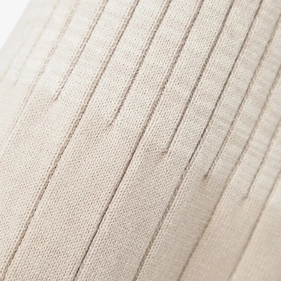 Manière de Voir Set - Beige Ribbed Contour Crop Top & Ombré Flared Leggings - Picture 13 of 15